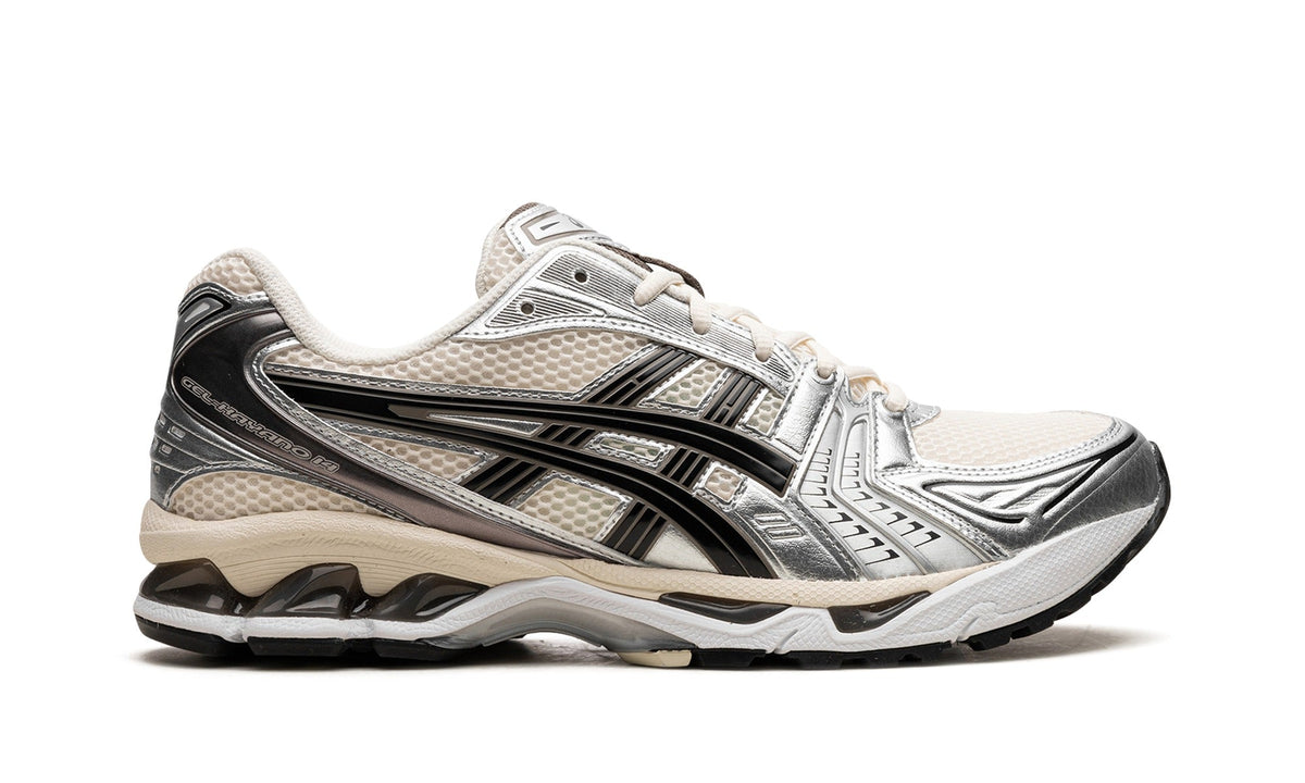 ASICS GEL-Kayano 14 Sneakers in Cream & Silver