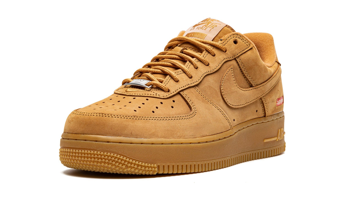 Nike Air Force 1 Low Sneakers with Supreme Logo – Wheat