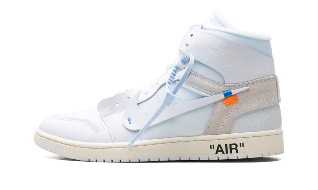 Air Jordan 1 High Top Sneakers in White & Grey