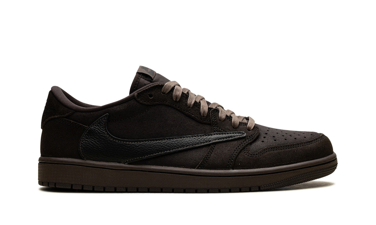 Travis Scott x Air Jordan 1 Low Sneakers – Black & Dark Brown