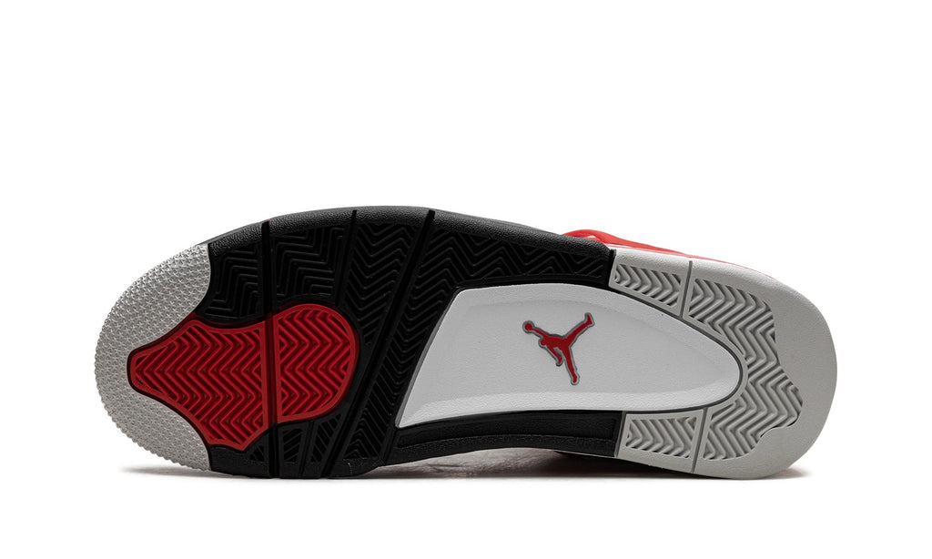 Air Jordan 4 Sneakers - White, Red & Black