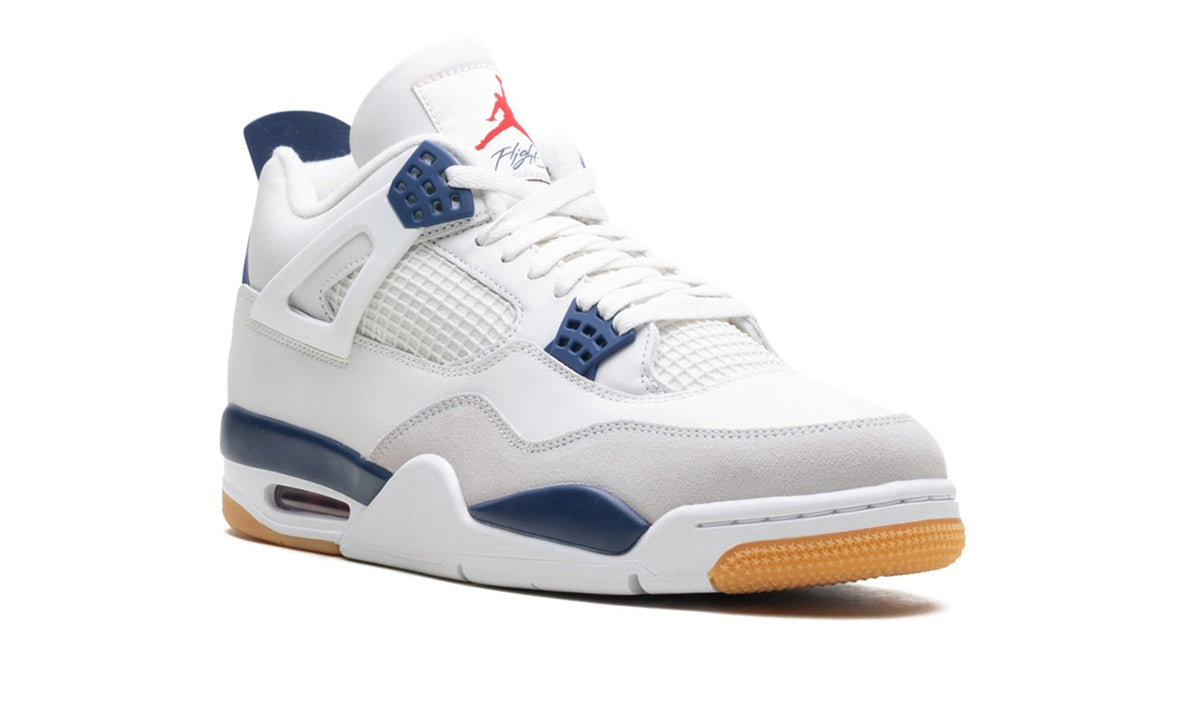 Nike SB x Air Jordan 4 Sneakers – White, Navy & Gum