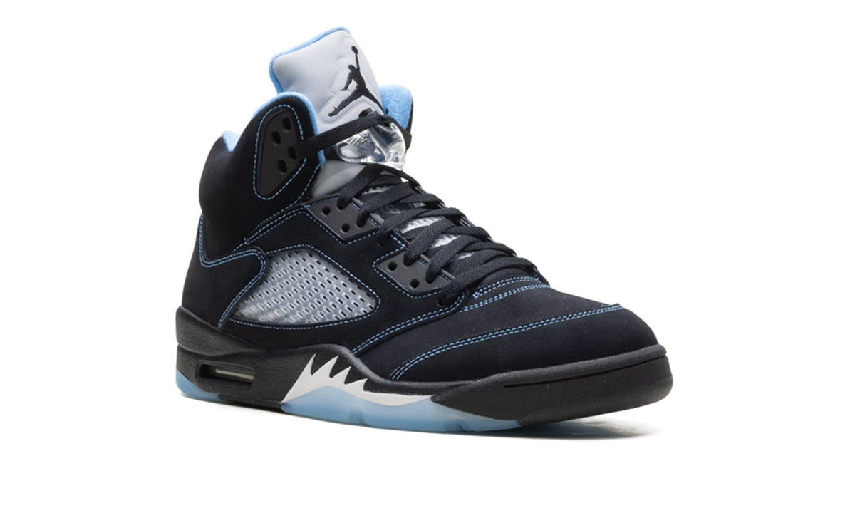 Air Jordan 5 High-Top Sneakers – Black, Light Blue & Silver