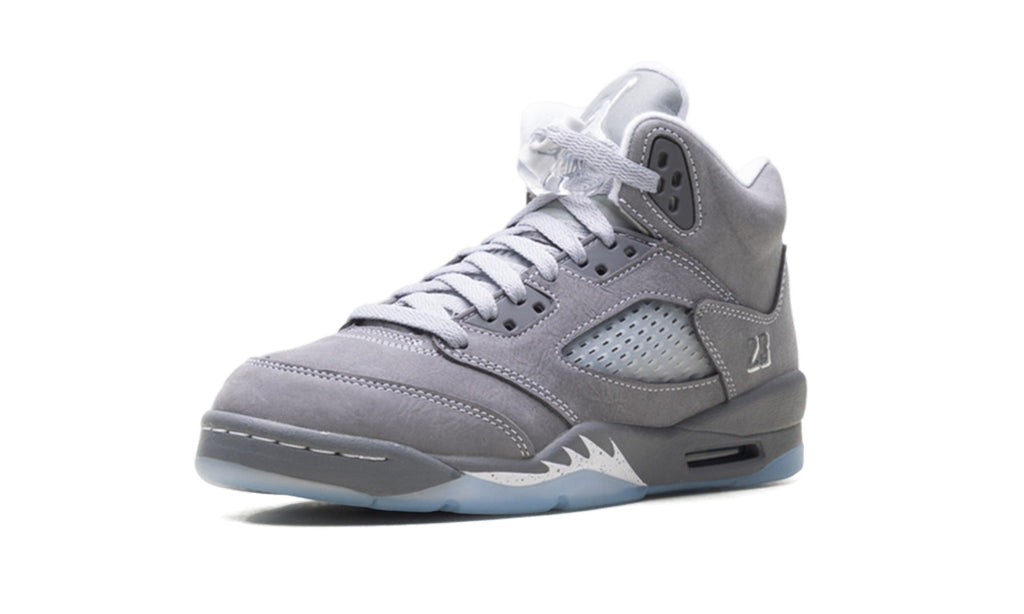 Air Jordan 5 High-Top Sneakers - Gray & Ice Blue