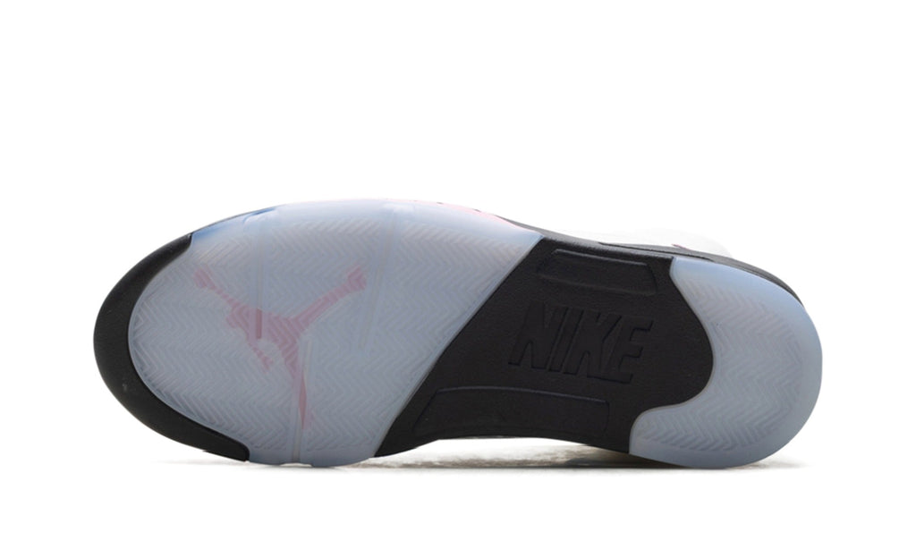 Air Jordan 5 Sneakers – White, Pink & Black