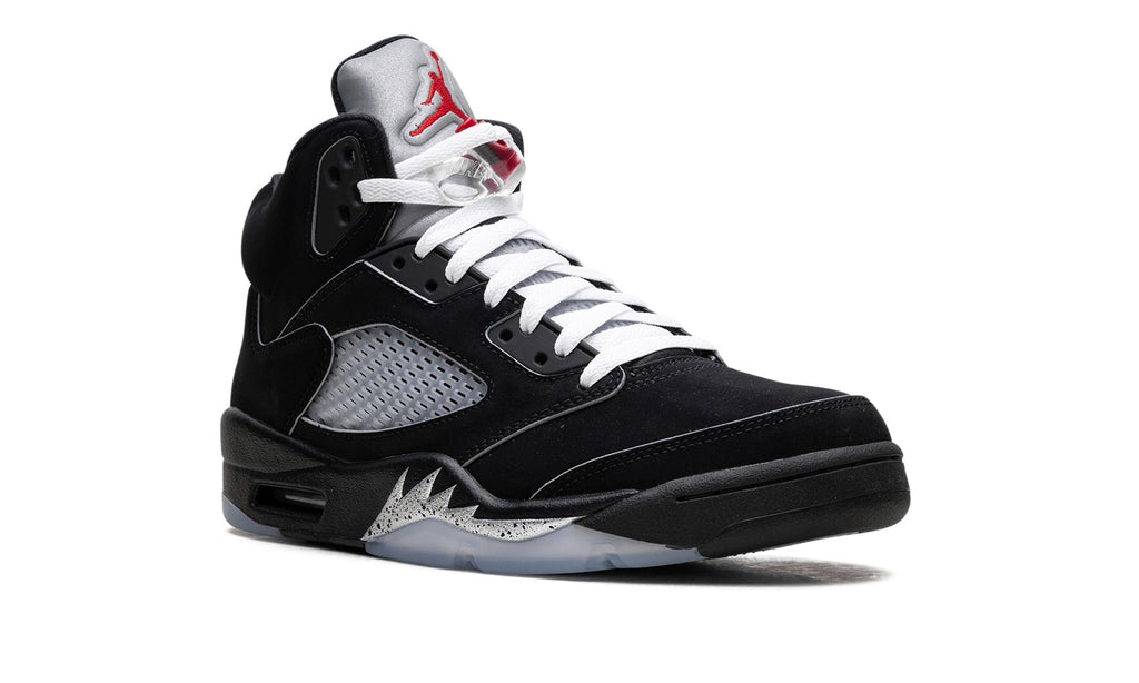 Air Jordan 5 Sneakers – Black & Metallic Silver