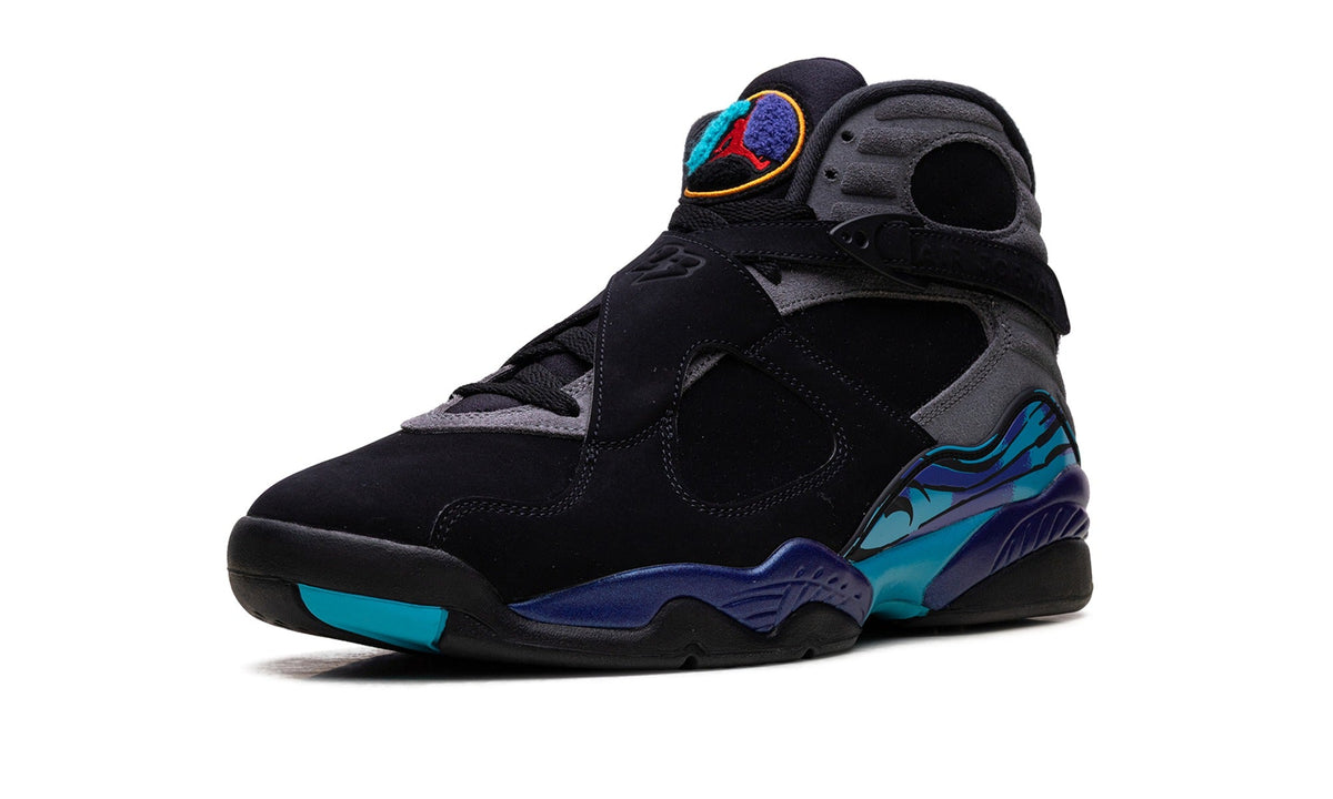 Air Jordan 8 Sneakers – Black, Grey, Purple & Teal
