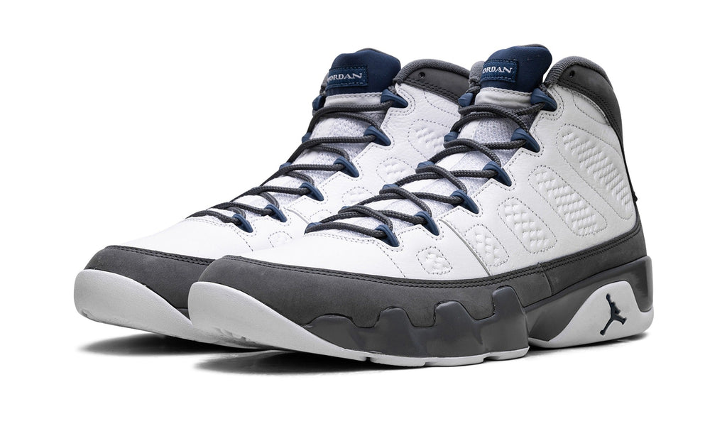 Air Jordan 9 High-Top Sneakers – White, Charcoal & Navy