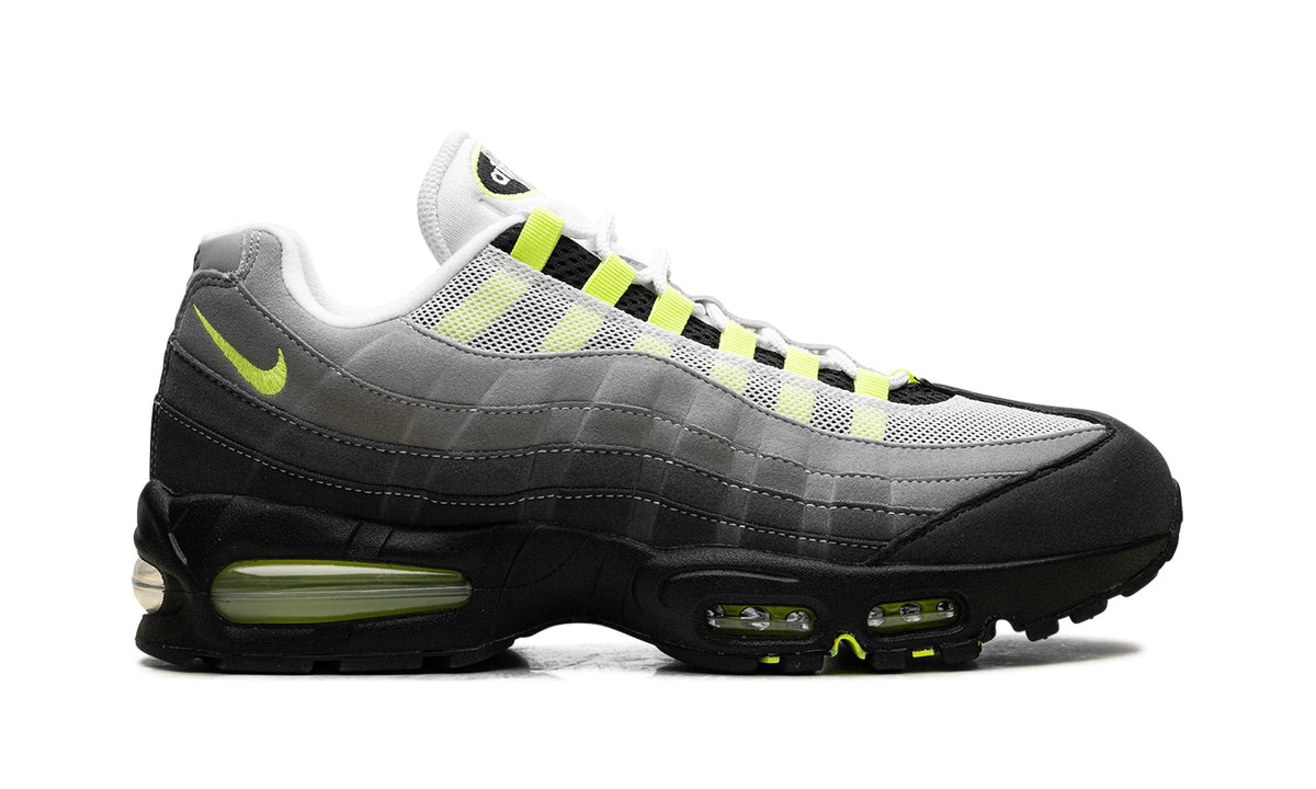 Nike Air Max 95 Sneakers – Gray, Black & Neon Yellow
