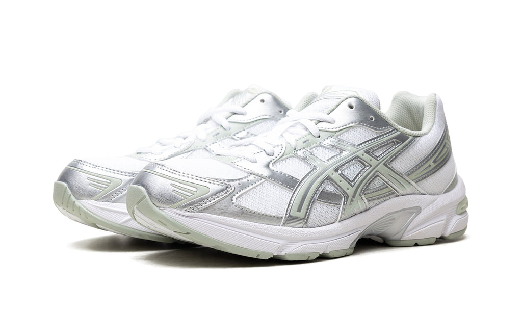 ASICS Mesh Sneakers - White, Silver & Pale Green