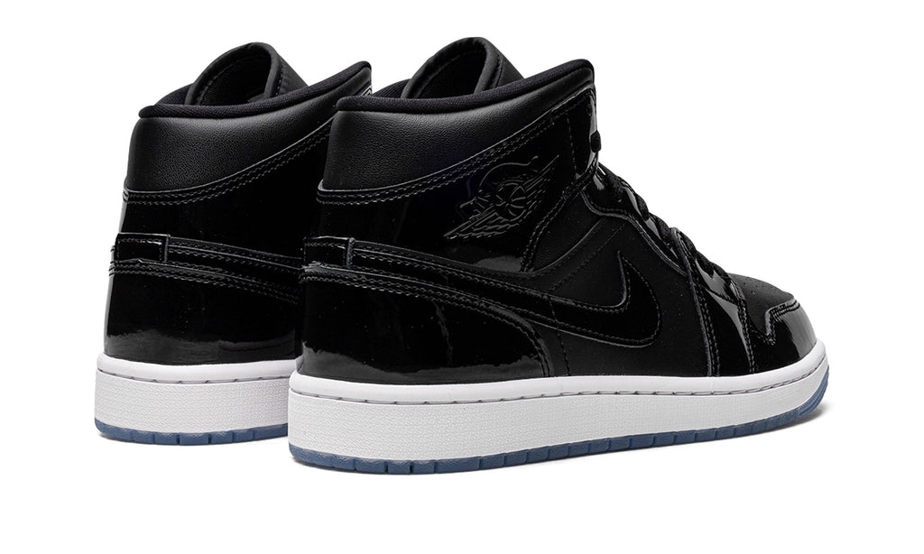 Air Jordan 1 Mid Sneakers – Black, White & Ice Blue