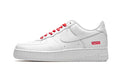 Supreme x Nike Air Force 1 Low Sneakers – White & Red