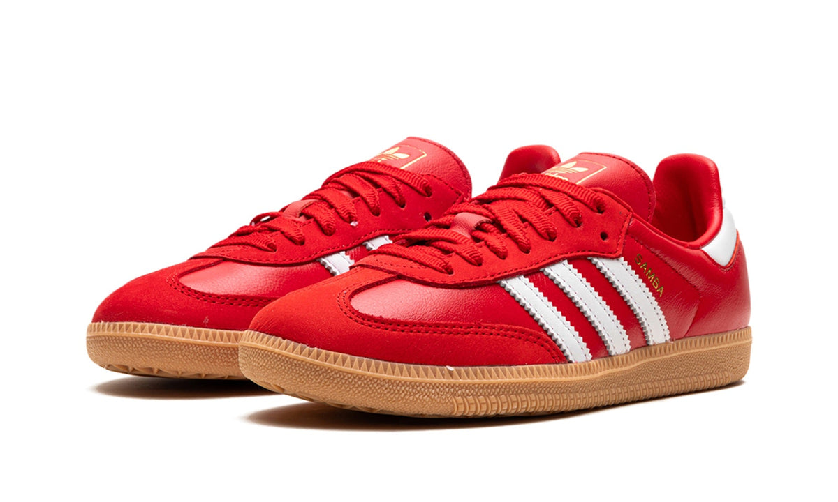 adidas Samba OG Sneakers in Red & Gum