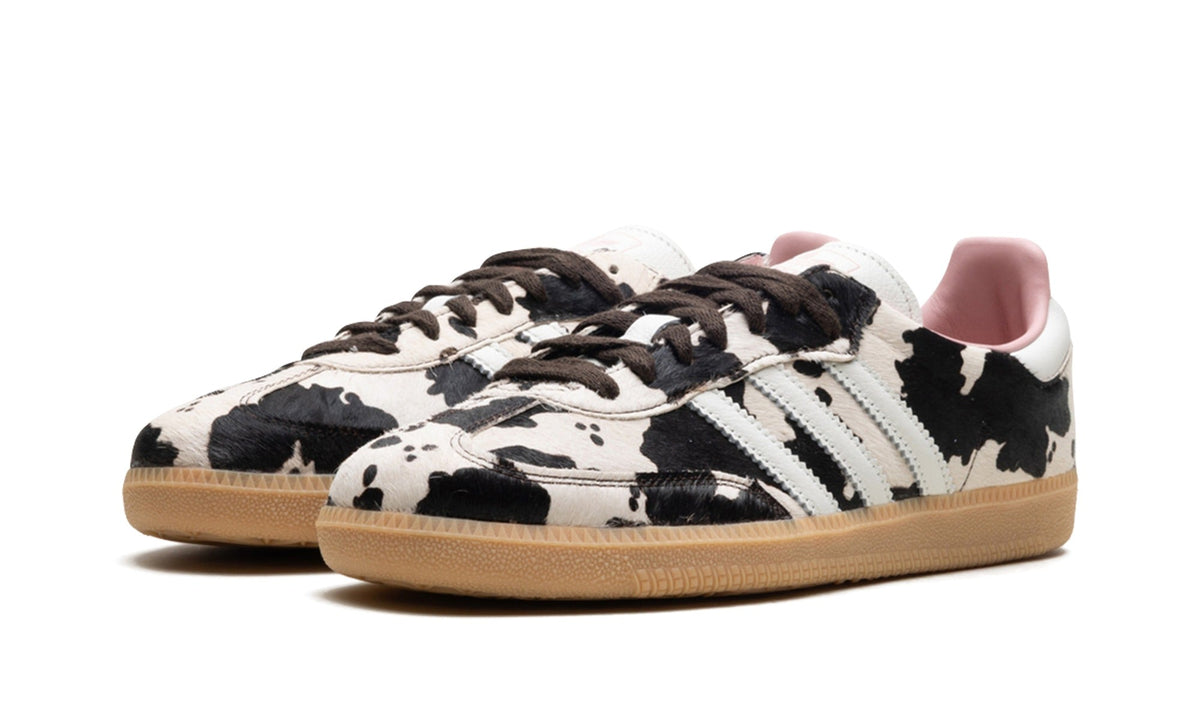 adidas Cow Print Sneakers - Off-White, Black & Gum