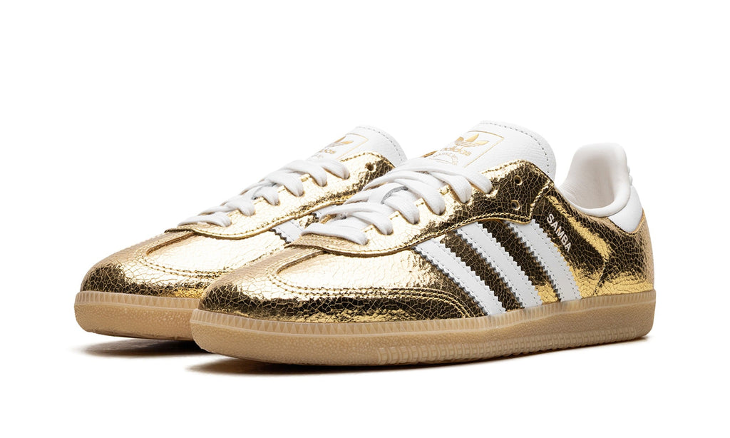 adidas Samba Sneakers – Metallic Gold, White & Gum