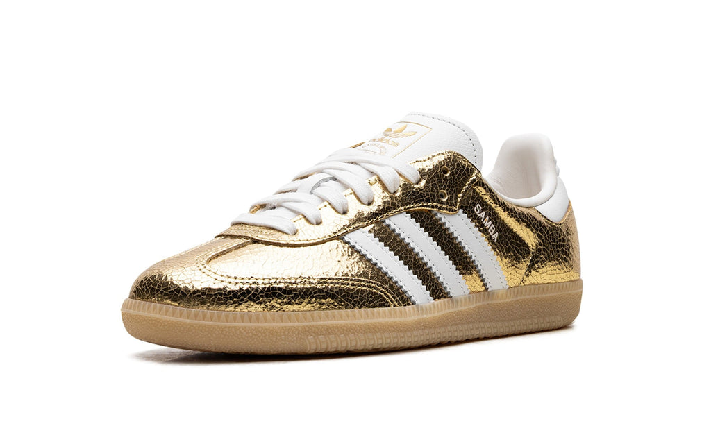 adidas Samba Sneakers – Metallic Gold, White & Gum