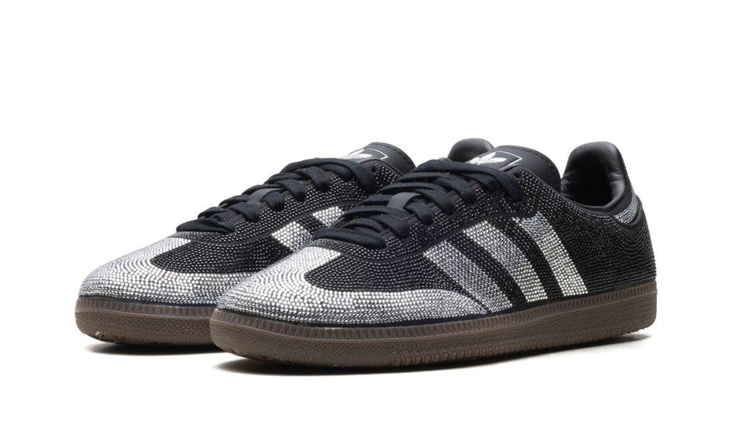 adidas Samba OG Rhinestone Sneakers – Black, Silver & Gum
