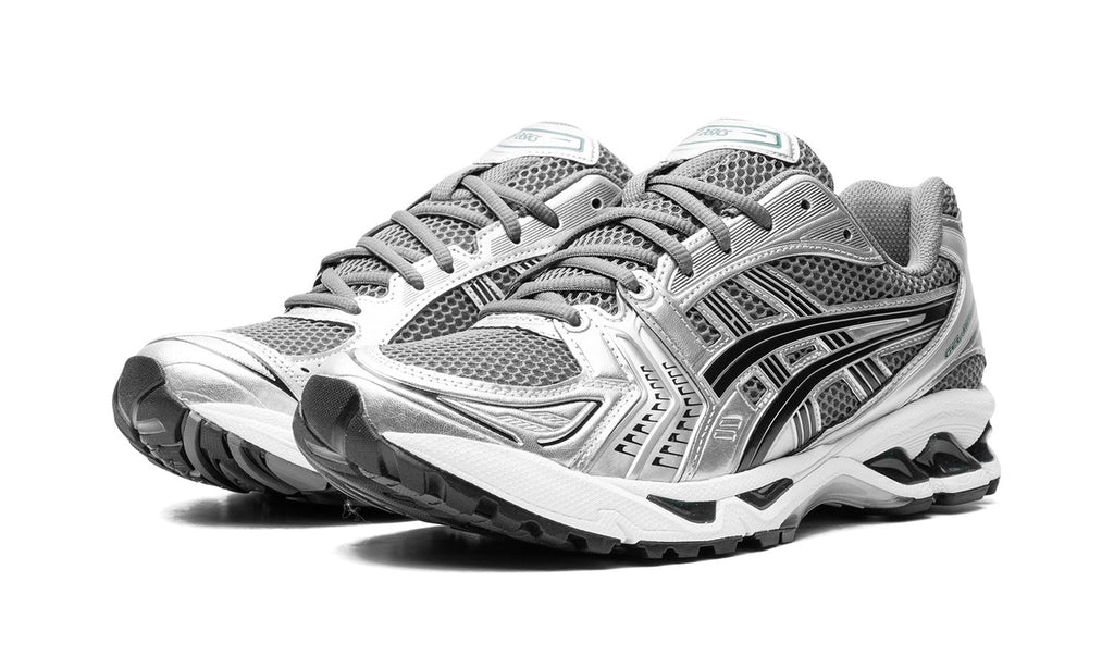 ASICS GEL-KAYANO 14 Sneakers – Metallic Silver, Gray & Black